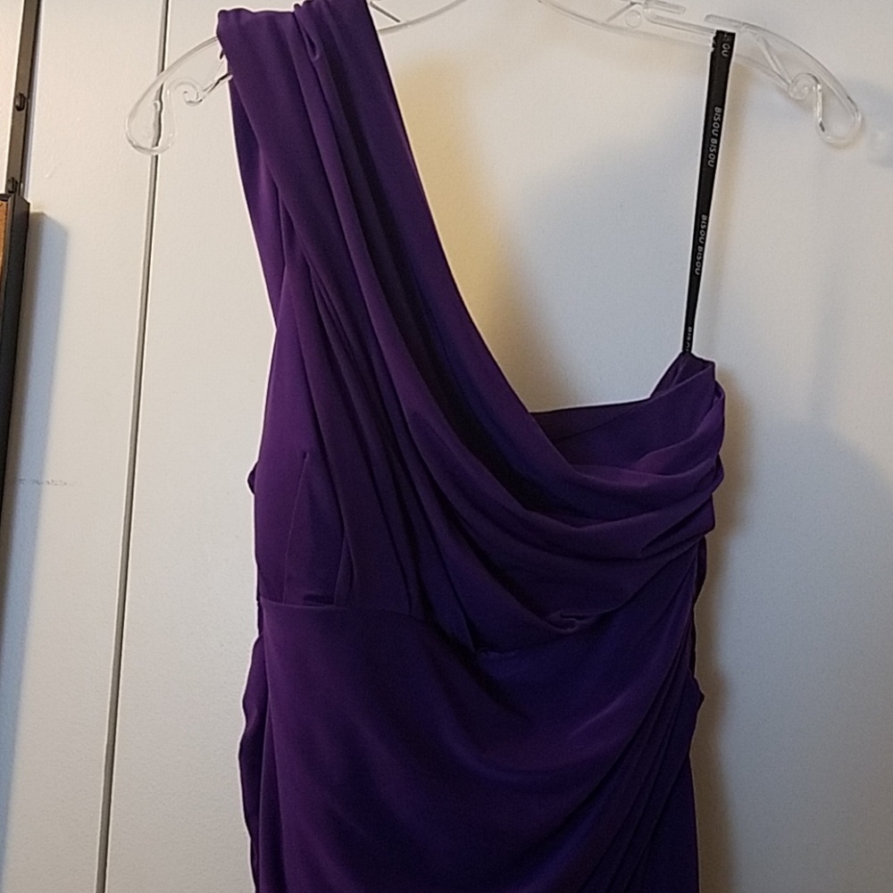 Purple Dress with Rouching on both sided